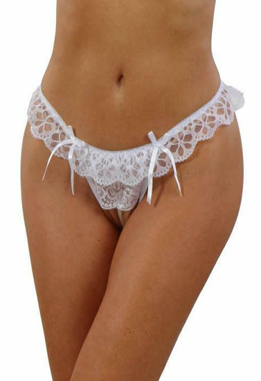 French Daina Extra plus size pearl lace thong - My Vastra