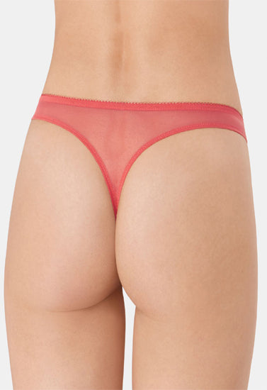PRINCESSE Dream Spotlight Coral Fishnet Lace Thong - My Vastra
