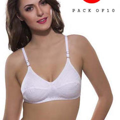Clearance sale Pack of 10 cotton summer bras - My Vastra