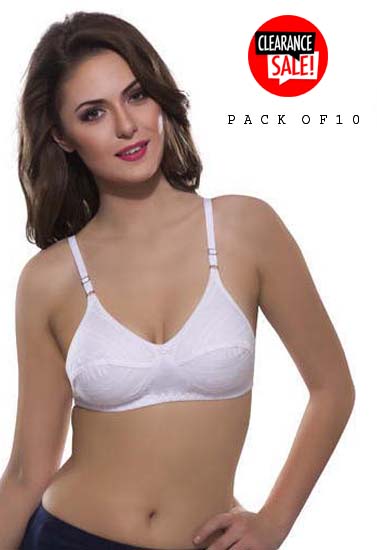 Clearance sale Pack of 10 cotton summer bras - My Vastra