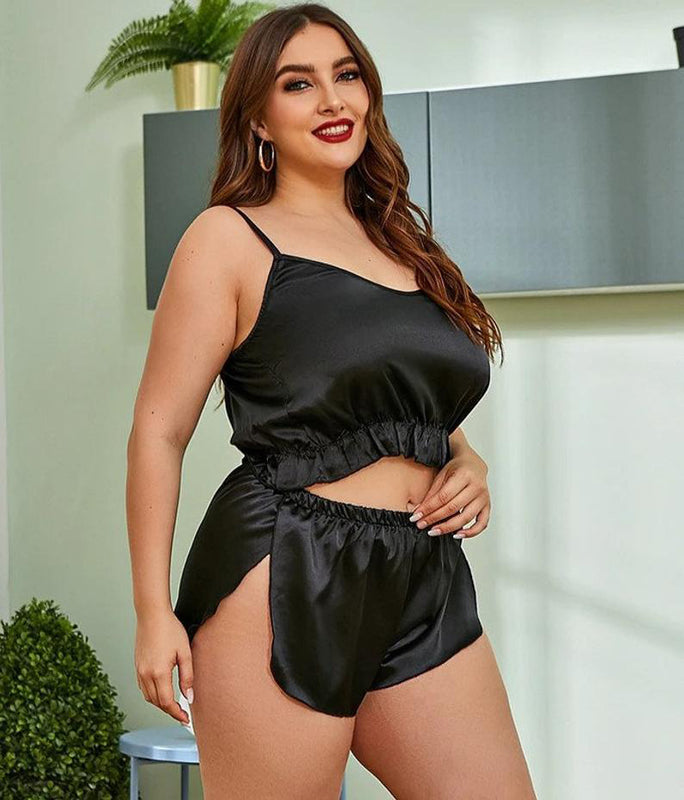 Extra Plus Size Cami top shorts set 6XL - My Vastra