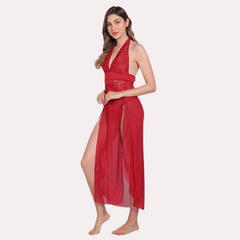 Graceful Long Sheer Nightdress for Women - My Vastra
