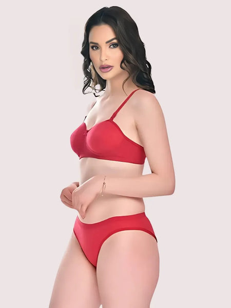Padded Cotton Bra Panty Set for a Seductive Look (2 pack)