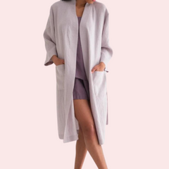 Elegance and Comfort in Premium Linen Robe - My Vastra