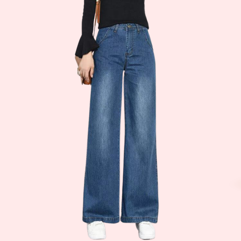 Women's Classic High Waist Wide Leg Jeans - My Vastra