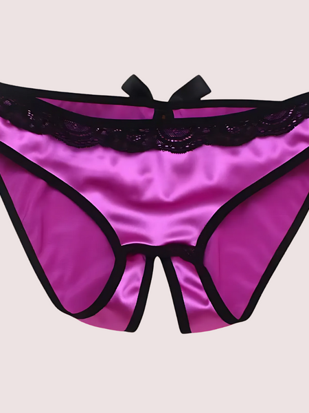 Parisian Temptation Silk & Lace Crotchless String Gift Set