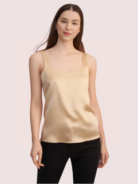 Luxury Spaghetti Strap Silk Camisole Tank Top