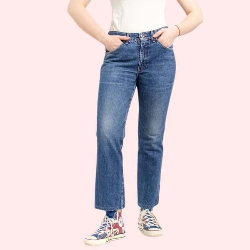 Women's 90s Blue Denim Straight Leg Jeans - My Vastra