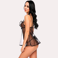 Seductive Sheer Babydoll in Black - My Vastra