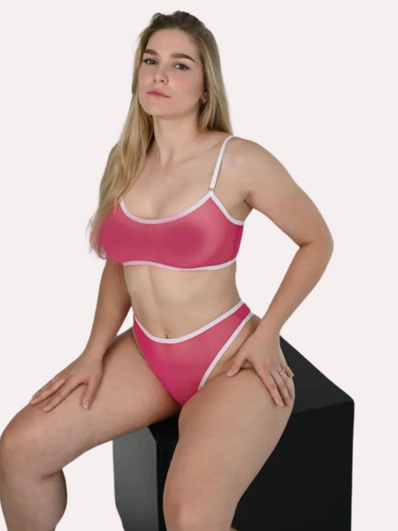Clear Elegance Transparent Bra & Thong Set