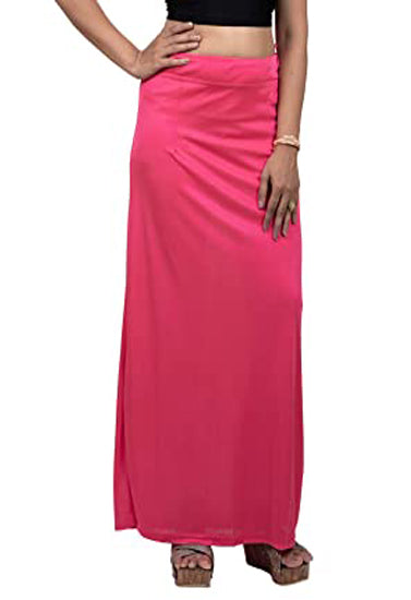 Ladies Glossy silk saree's Pink Petticoat - My Vastra