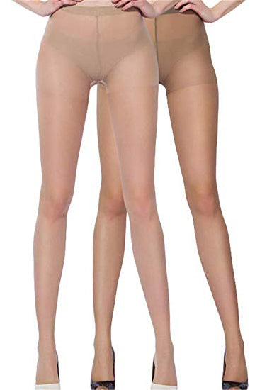 Cream & Brown everyday glossy women pantyhose pack of 2 - My Vastra