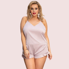 Comfortable Plus Size Cami Shorts Sleepwear Set - My Vastra