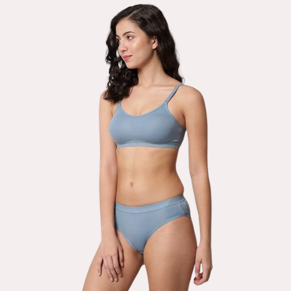Wire-Free Women's Sports Bra Panty Set - My Vastra