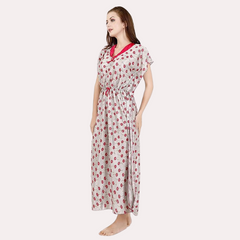 Luxurious Satin Maxi Sleepwear for Women - My Vastra