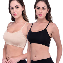Sexy Pack Of 2 Sexy Back Stripe Bralette Bra - My Vastra