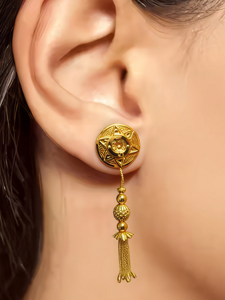 Antique Tassel Glory Gold Earrings