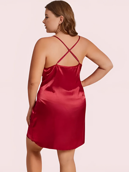 Criss Cross Back Elegant Nightdress in 4XL &  5XL Size