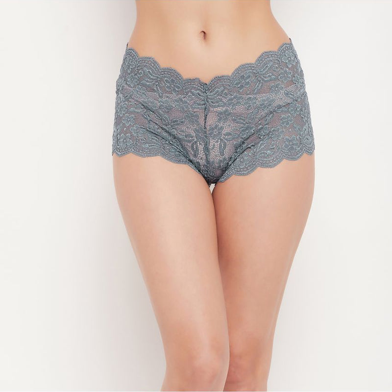 Lace Solid Women's Boy Shorts - My Vastra