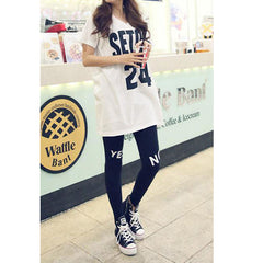 Womens celebrity yes or no printed legging - My Vastra