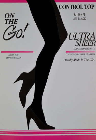 ON THE GO! Ultra Sheer Queen Off Black Pantyhose - My Vastra