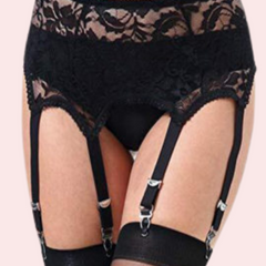 Lace Garter Belt with Six Straps- Sexy Lingerie - My Vastra