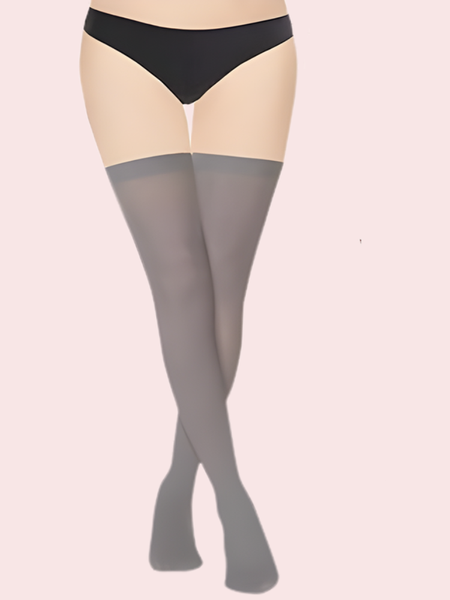 Soft Sheer Thigh-High Stockings – Pack of 2 (Brown & Grey Combo)
