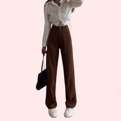 Women's Brown High Rise Wide Leg Loose Denim Jeans - My Vastra