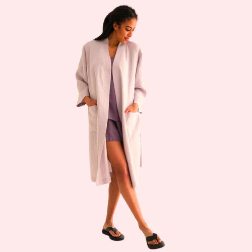 Elegance and Comfort in Premium Linen Robe - My Vastra