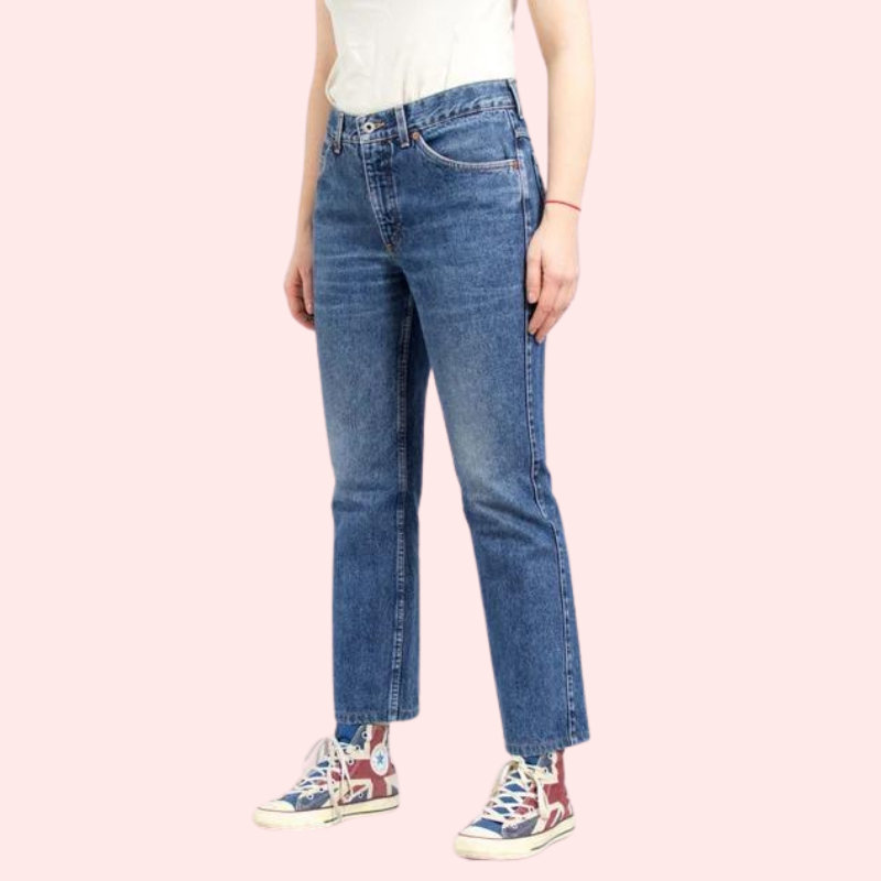 Women's 90s Blue Denim Straight Leg Jeans - My Vastra