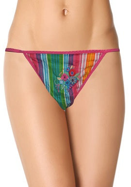 Cool Stripes N Flower Print G-String Thong - My Vastra