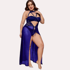 Azure Bloom Women's Blue Babydoll Set - My Vastra
