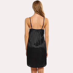 Women's Knee-Length Satin Nightdress - My Vastra