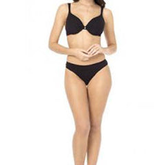 Stylish Seamless Black Push Up Bra Bikini Bottom - My Vastra