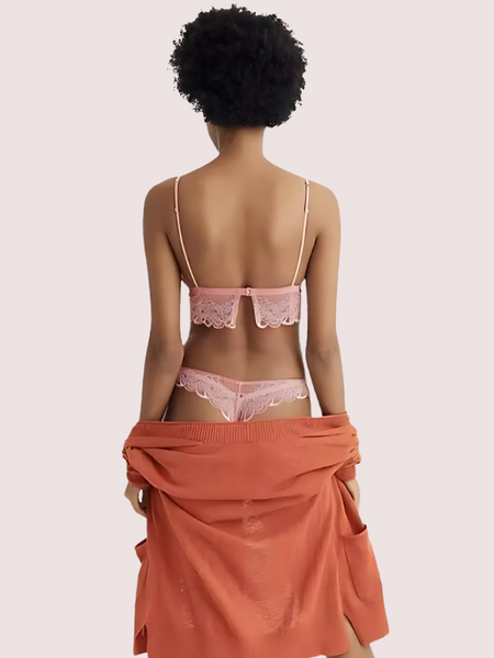 French Daina Ultra Luxury Silk Satin Lace Briefs Gift Box