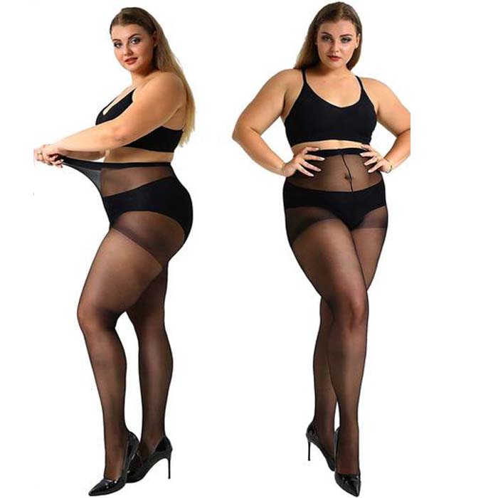 Plus size pantyhose sheer shine - My Vastra