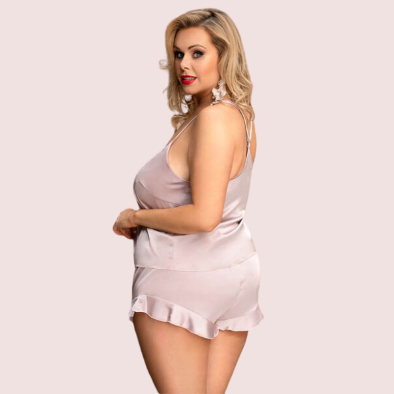 Comfortable Plus Size Cami Shorts Sleepwear Set - My Vastra