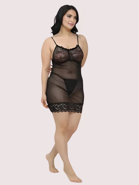 Sheer Babydoll Slip Dress for Women