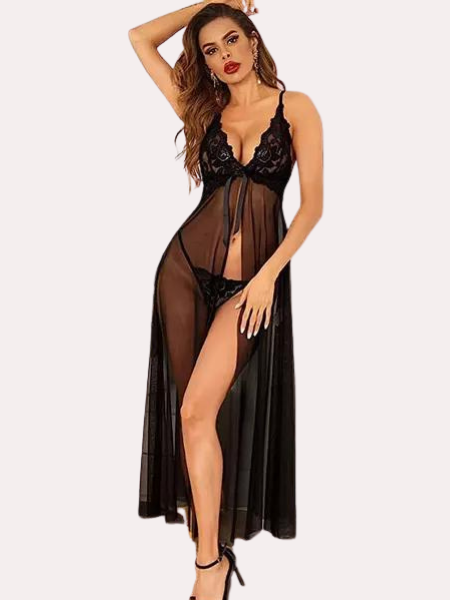 Women's Lace Babydoll Sleepwear - My Vastra