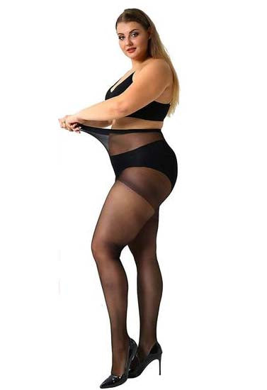 Plus size pantyhose sheer shine - My Vastra