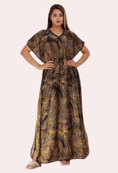 Printed Satin Nightie for Girls/Women - My Vastra
